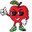 icon ng dog with apple in mouth